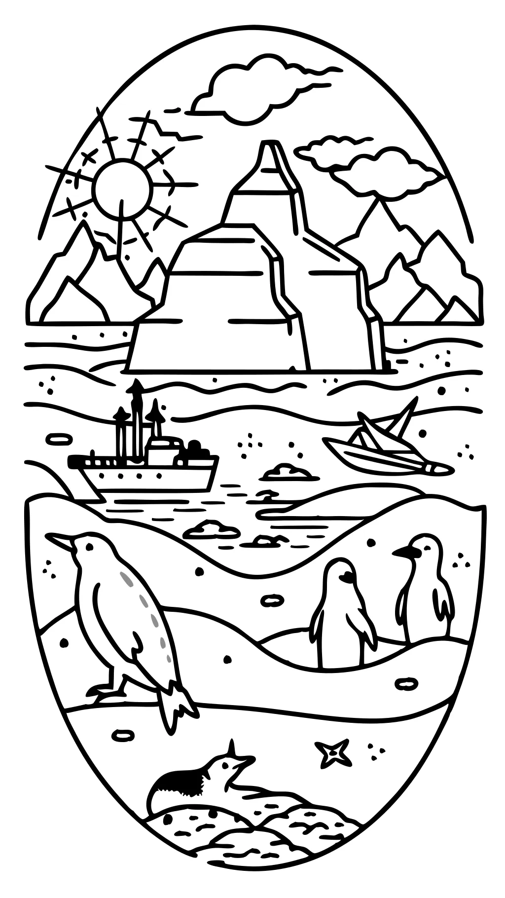 coloriages de l’Antarctique